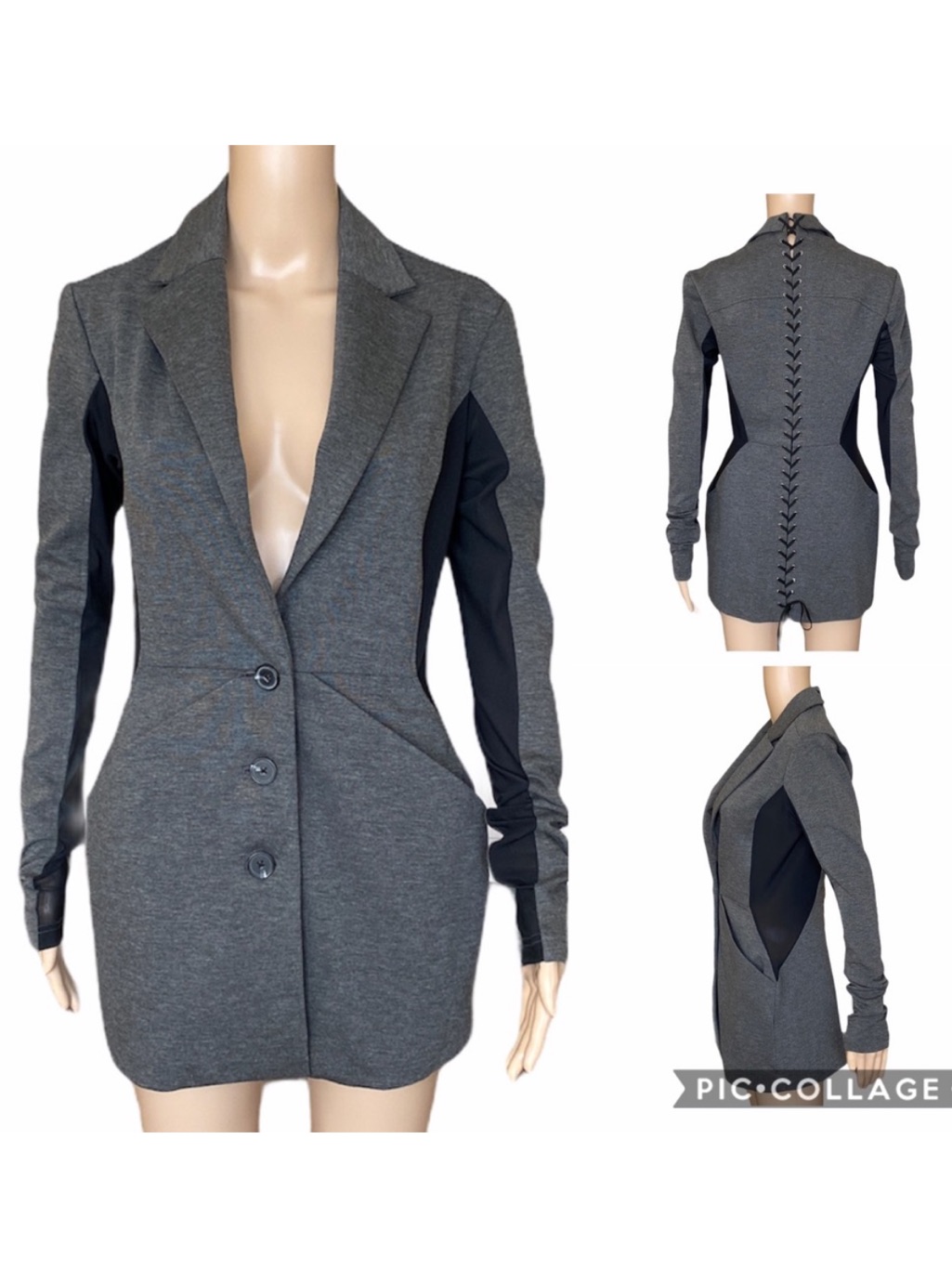 Saks 5th Ave Gar-De Aylmer Ponte Lace Up Blazer